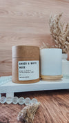 Amber & White Musk Candle