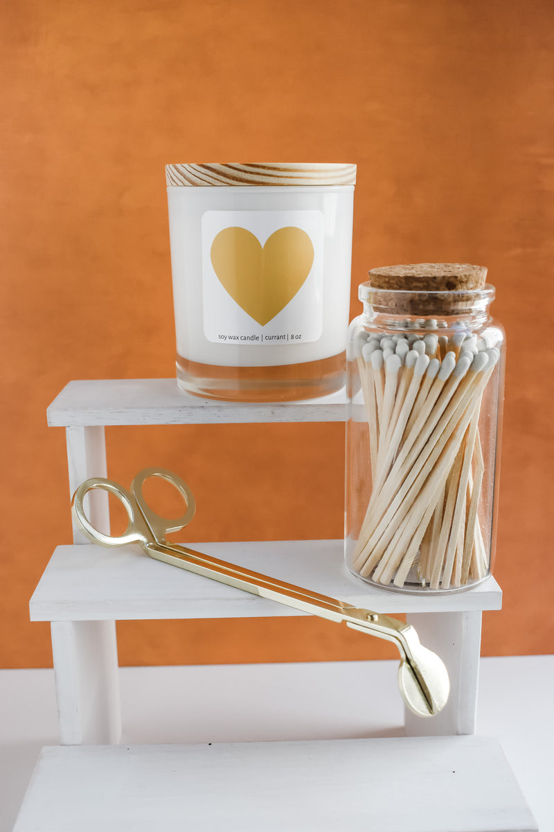 Golden Heart Candle