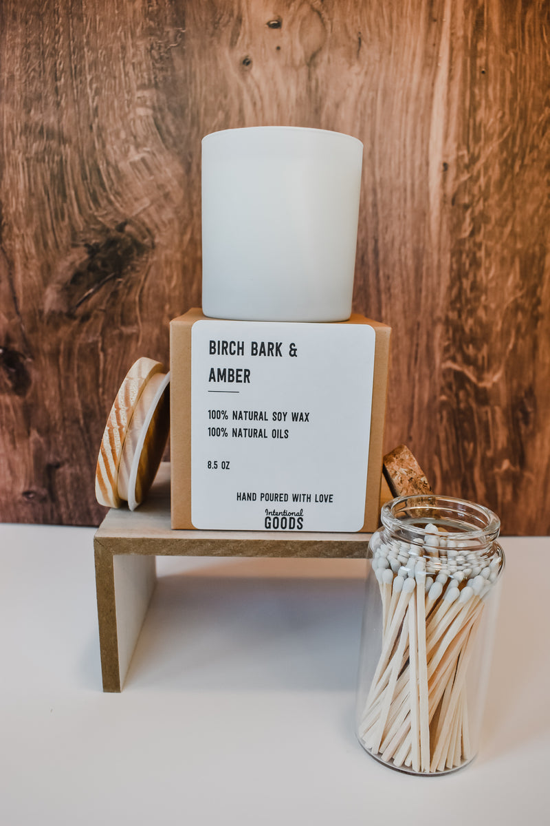 Birch Bark & Amber Candle